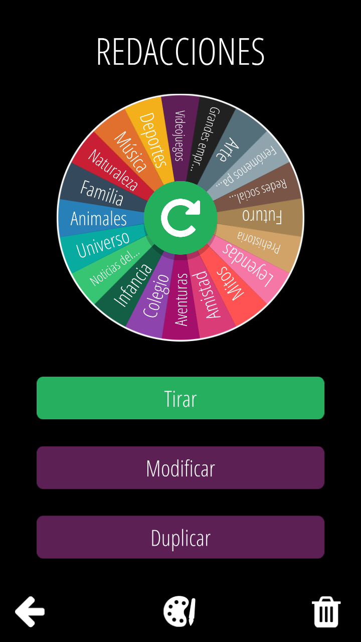 App Ruleta de decisiones
