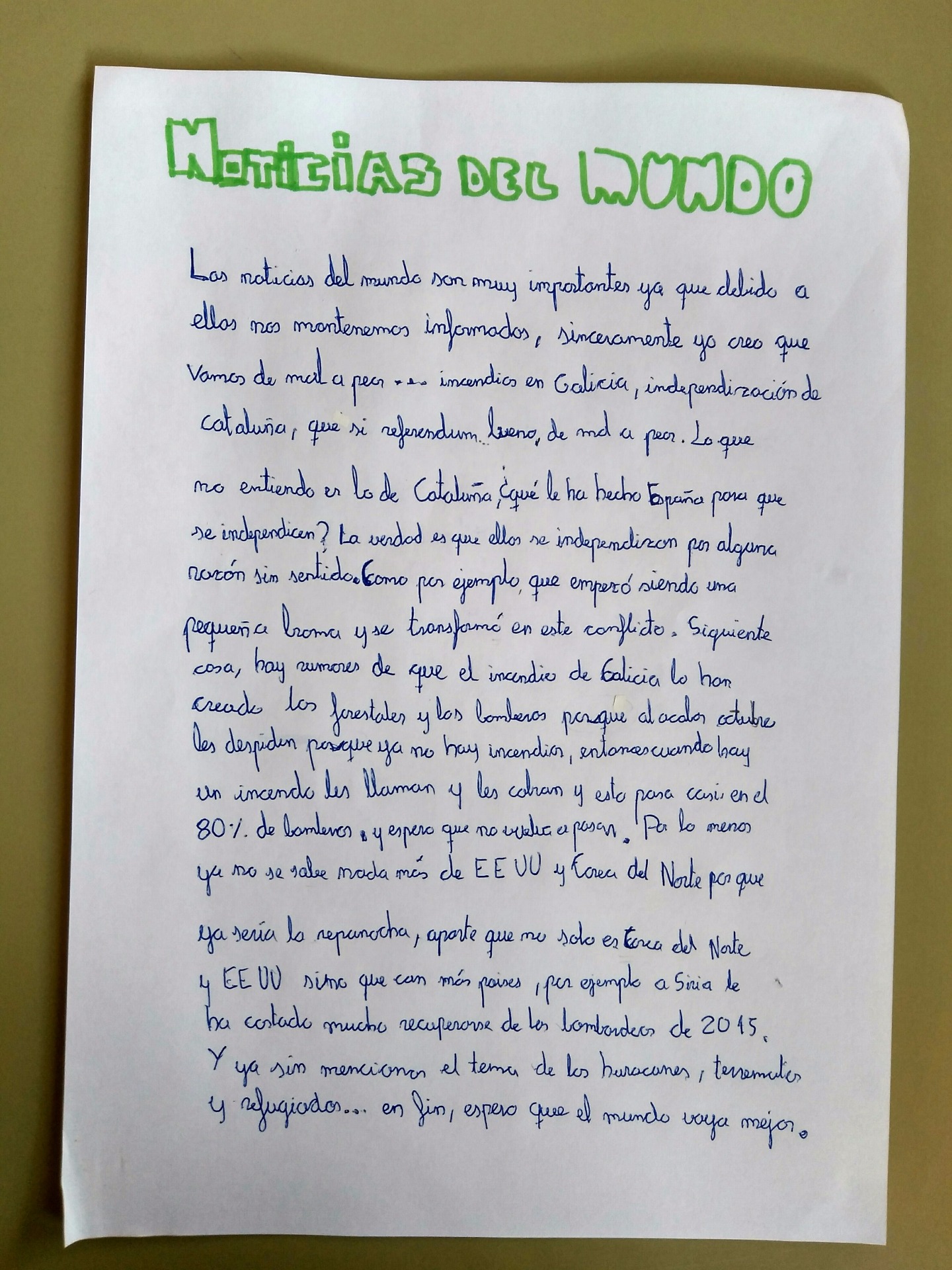 Ejemplo de noticia: Interesante reflexión...